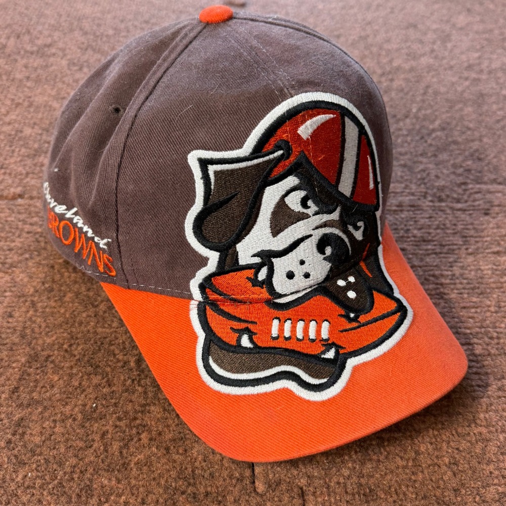 Lee Sport Cleveland Browns Dawg Pound Snapback Hat‎ Brown Orange Vintage NFL Cap